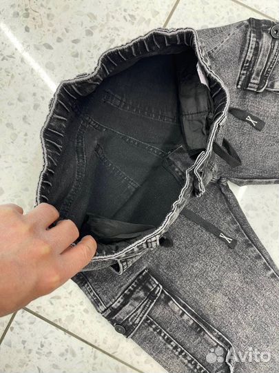Джинсы джоггеры мужские с карманами размер до 54