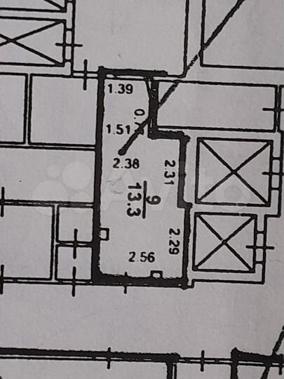 Свободного назначения, 13.3 м²