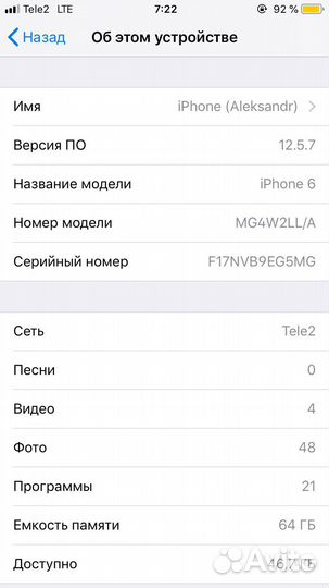 Телефон iPhone 6 32gb