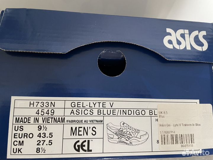 Кроссовки мужские asics gel lyte v новые