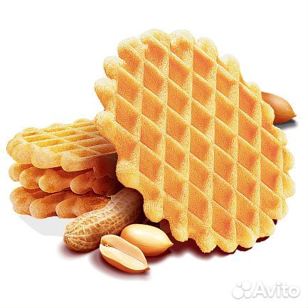 Вафельное печенье акульчев с арахисом 220г