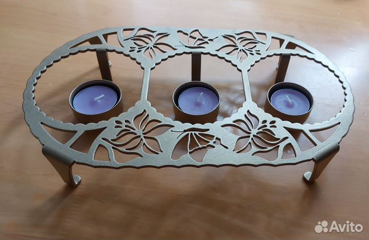 Подставка под горячее с подогревом на 3 свечи