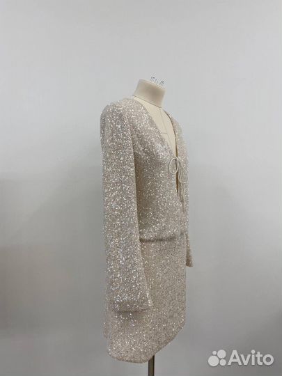 Топ-жакет на завязках с пайетками Chaika, S