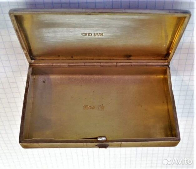 Табакерка, портсигар, царское серебро 84 проба