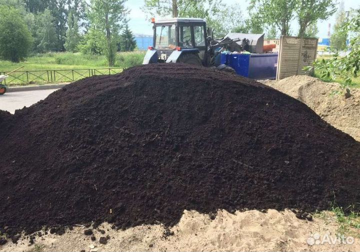 Плодородный чернозем, растительный грунт