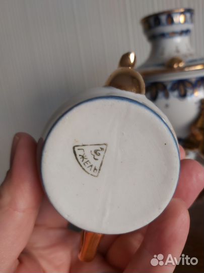 Самовар фарфоровый гжель, СССР