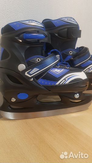 Коньки хоккейные раздвижные 34-37