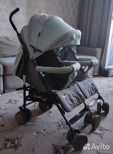 Прогулочная коляска трость для двойни