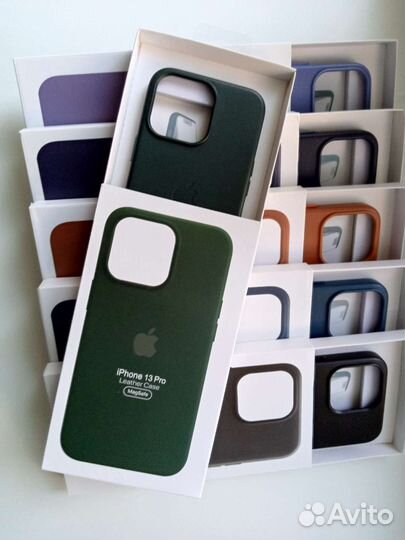 Leather Case MagSafe / чехол для iPhone / зеленый