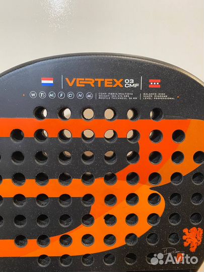 Ракетка Б/У Bullpadel vertex 03 CMF WPT AM 22