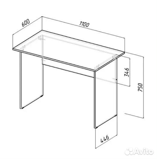 Компьютерный стол мф Мастер Милан-5 черный/белый