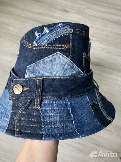 Шляпа панама женская джинсовая