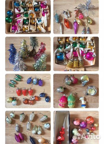 Елочные игрушки СССР -гдр Ёлочки разные
