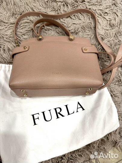 Сумка Furla оригинал кожа,цвет пыльная роза