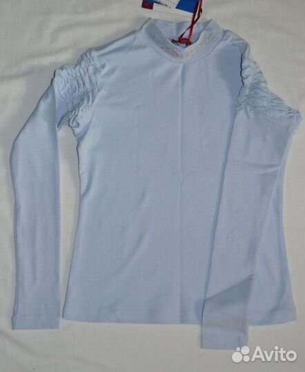 Блузки, рубашки школьные голубые 11-12 лет 146-158