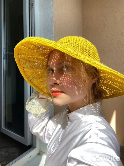 Вязаная панама ручной работы