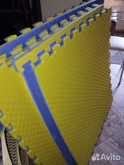 Будо мат 25 мм желто-синий