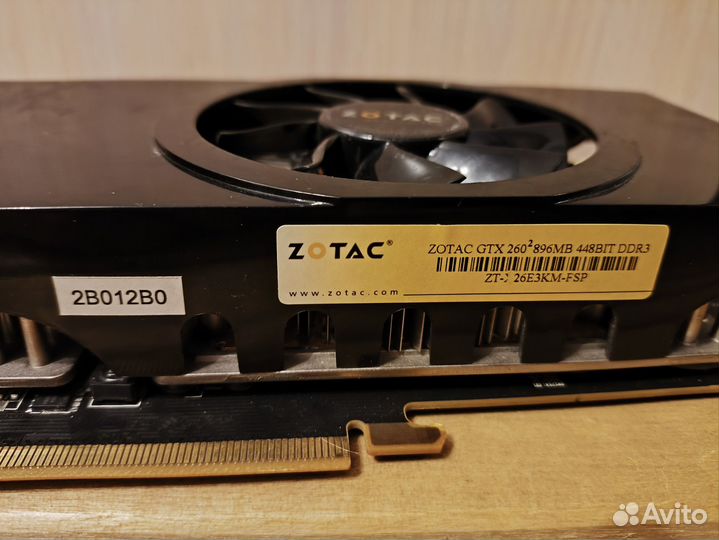 Видеокарта zotac GTX 260