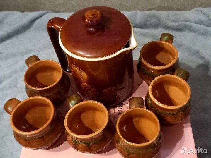 Васильковская майолика,большой кувшин,кружки,ссср