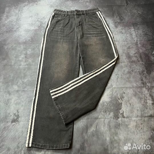 Balenciaga adidas type джинсы широкие
