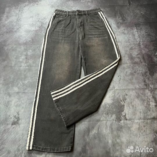 Balenciaga adidas type джинсы широкие