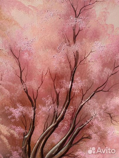 Картина маслом лесной пейзаж