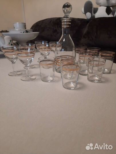 Набор для водки и вина времен СССР (рюмки, фужеры)