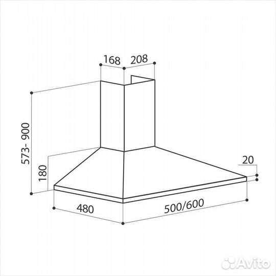 Купольная вытяжка Lex basic 600 white