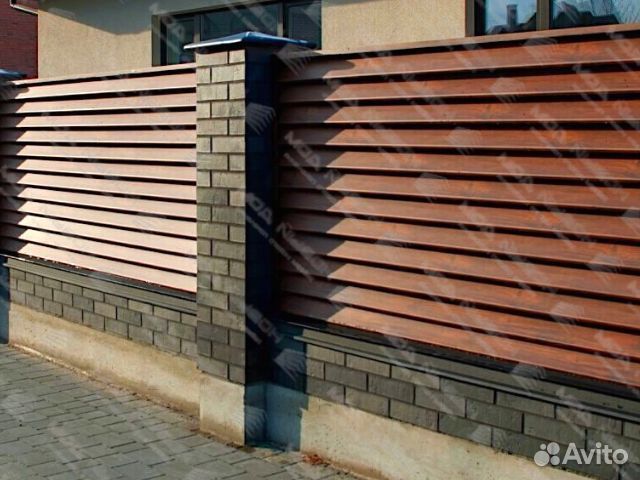 Забор жалюзи горизонтальный