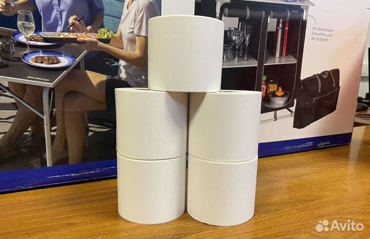 Термоэтикетки 75х120 эко 300шт в рулоне