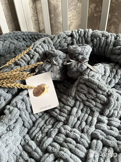 Вязанный плед детский