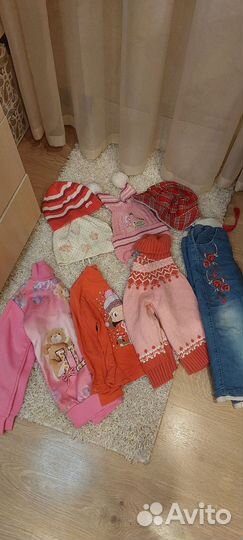 Вещи пакетом на девочку 4-5 лет 110 рост тёплые