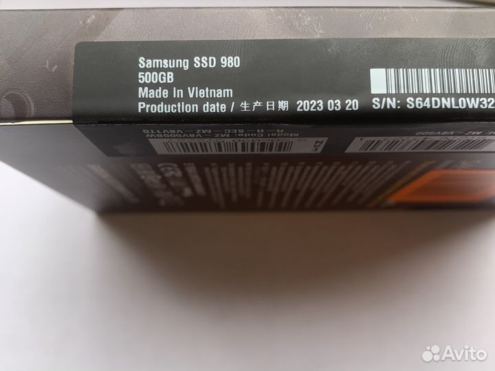 Ssd m2 nvme samsung 980 500gb