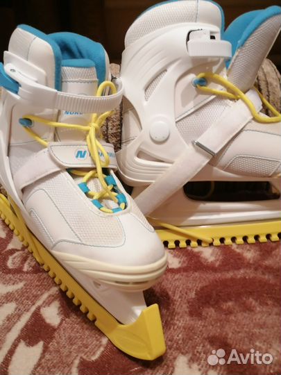 Коньки nordway + сумка, + спец.носки