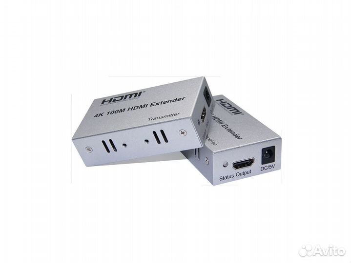 Удлинитель hdmi (F), CAT5e/6 (F) витая пара 4K, 10