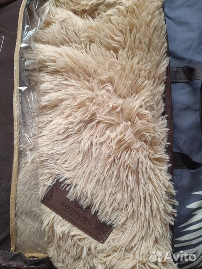 Плед пушистый травка