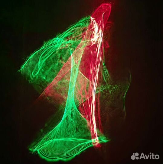 Лазерная светомузыка новинка 3в1 с аккумулятором