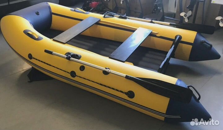 Лодка Orca 305 нд; желто-тем. синяя