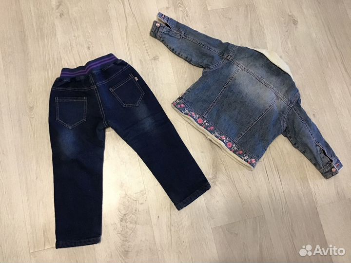 Джинсовка утепленная и джинсы