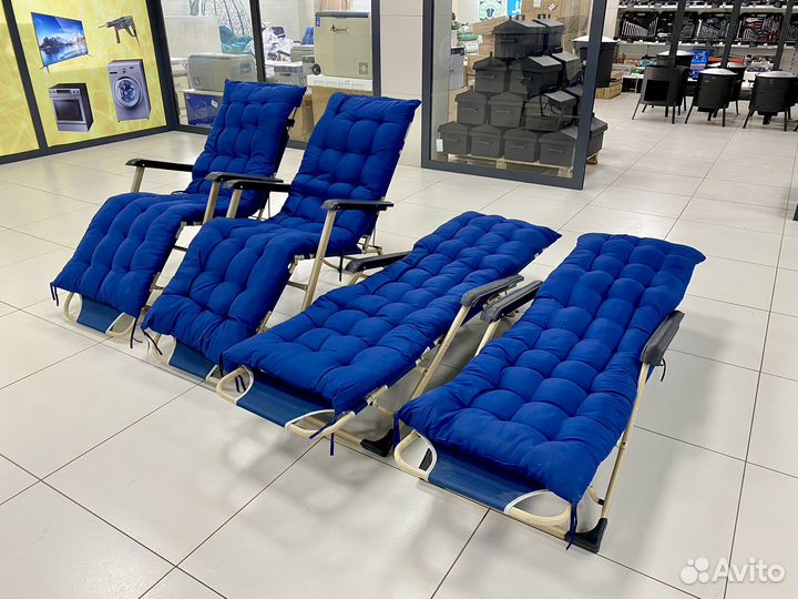 Кресло шезлонг раскладушка с матрасом