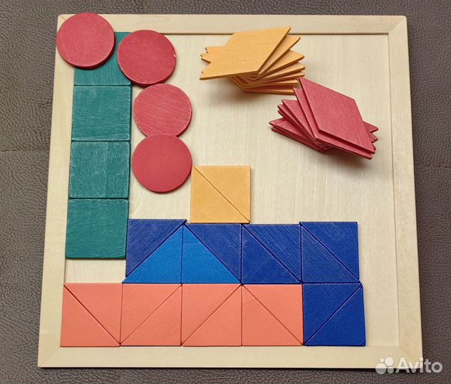 Геометрические фигуры из дерева набор
