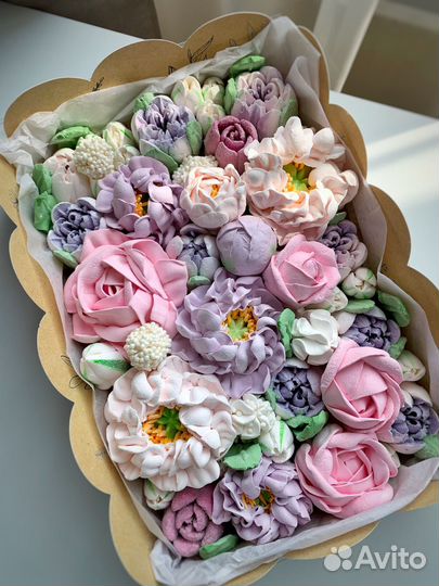 Цветы из зефира, зефирные букеты, зефир