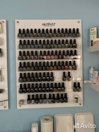 Полка для лаков акриловая белая глянцевая