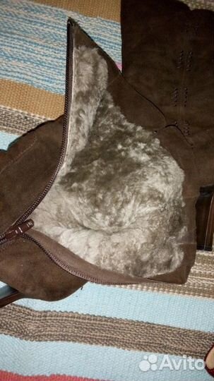 Полусапожки зимние. Натуральная замша