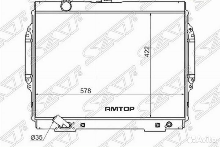 SAT MC0006-V6-ATM Радиатор Mitsubishi Pajero 91-00