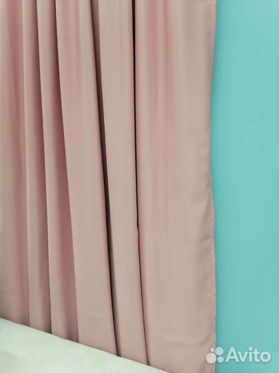 Розовые шторы гардины Сатин