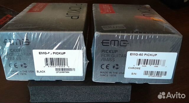 Звукосниматели EMG 60 Chrome; EMG 60 Black. Новые