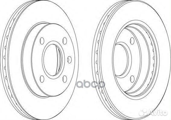 Торм.диск пер.вент.239.5x20 4 отв. ford Escor