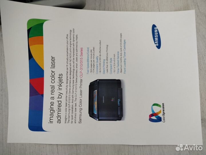 Цветной лазерный принтер Samsung clp-310