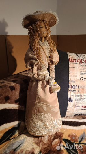 Коллекционная кукла Девушка в платье 70см